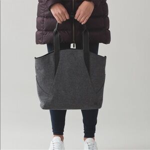 lululemon athletica Gray Tote with Black Handles